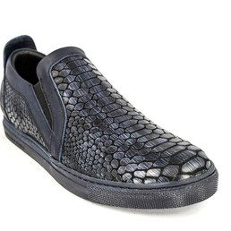 Мужские кожаные слипоны Philipp Plein Anniston синие