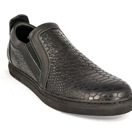 Мужские кожаные слипоны Philipp Plein Low черные