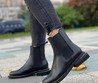 Женские ботинки Givenchy 2022 кожаные черные гладкие