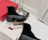 Женские ботинки Valentino 2022 черные замшевый