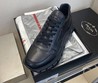 Мужские кроссовки кожаные Prada 2022 черные