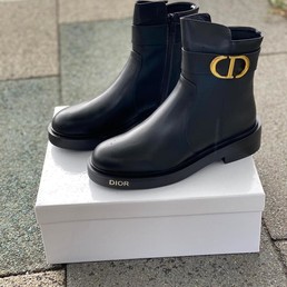 Женские ботинки Christian Dior 2022 кожаные без шнурков