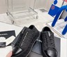 Женские кеды Chanel 2022 черные текстильные