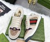 Мужские кроссовки Gucci 2022 бежевые текстильные