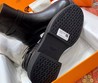 Женские ботинки Hermes 2022 черные кожаные без шнурков