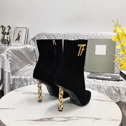 Женские замшевые ботильоны Tom Ford 2022 черные