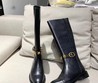 Женские кожаные сапоги Valentino 2022 черные
