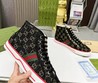 Кеды высокие Gucci 2022 черные с мехом