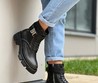 Женские ботинки Givenchy 2022 черные кожаные на шнуровке с декором