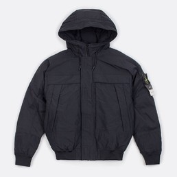 Мужской пуховик Stone Island на пуху черный