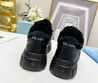 Мужские зимние кроссовки кожаные Prada 2022 черные