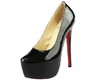 Женские лакированные туфли на платформе Christian Louboutin Pigalle