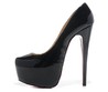 Женские лакированные туфли на платформе Christian Louboutin Pigalle
