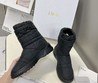 Женские ботинки Christian Dior 2022 черные нейлоновые с резиновой подошвой