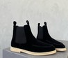 Мужские ботинки Loro Piana 2022 черные замшевые