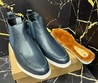 Мужские ботинки Loro Piana 2022 синие кожаные