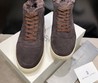Мужские зимние кроссовки Brunello Cucinelli 2022-2023 коричневые замшевые