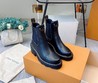 Женские ботинки  Louis Vuitton 2022 черные кожаные