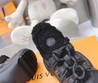 Кроссовки женские Louis Vuitton 2022 черные зимние с темно-коричневыми вставками
