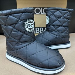 Женские ботинки Dolce&Gabbana черные нейлоновые