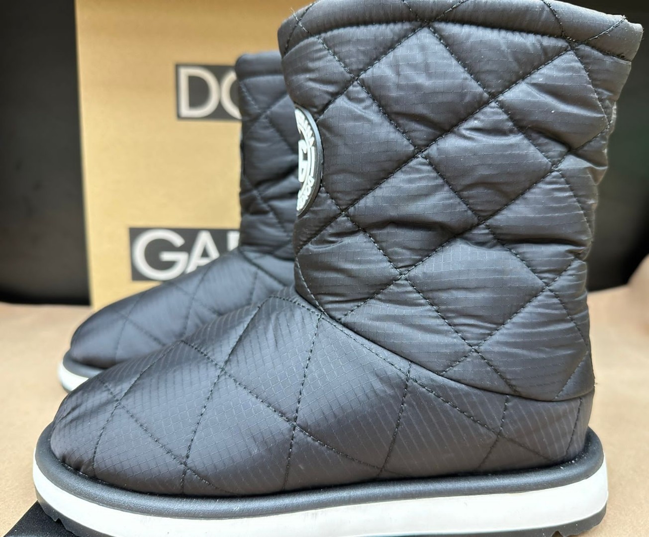Женские ботинки Dolce&Gabbana черные нейлоновые