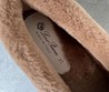 Женские зимние лоферы Loro Piana 2022 замшевые серые с бежевым мехом