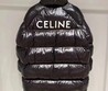 Женский пуховик Celine черный глянцевый