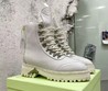 Женские высокие ботинки Off-White 2022 белые кожаные