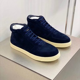 Мужские кроссовки Brunello Cucinelli синие замшевые