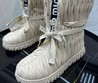 Женские ботинки Balenciaga 2022 бежевые нейлоновые зимние