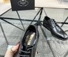 Мужские ботинки Prada 2022 черные кожаные со шнурками