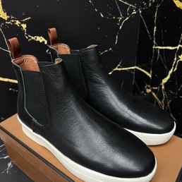 Мужские кроссовки Loro Piana 2022 черные кожаные без шнурков