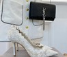 Женские туфли Jimmy Choo белые текстильные