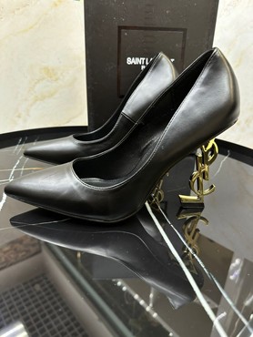 Женские туфли Yves Saint Laurent черные кожаные