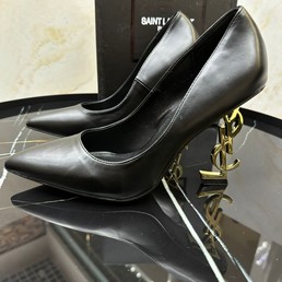 Женские туфли Yves Saint Laurent черные кожаные