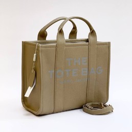 Женская сумка Marc Jacobs 33x26 бежевая кожаная