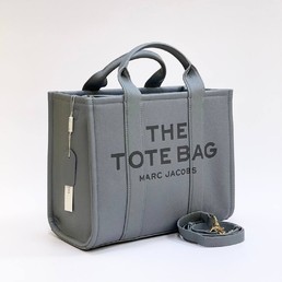 Женская сумка Marc Jacobs 33x26 серая кожаная