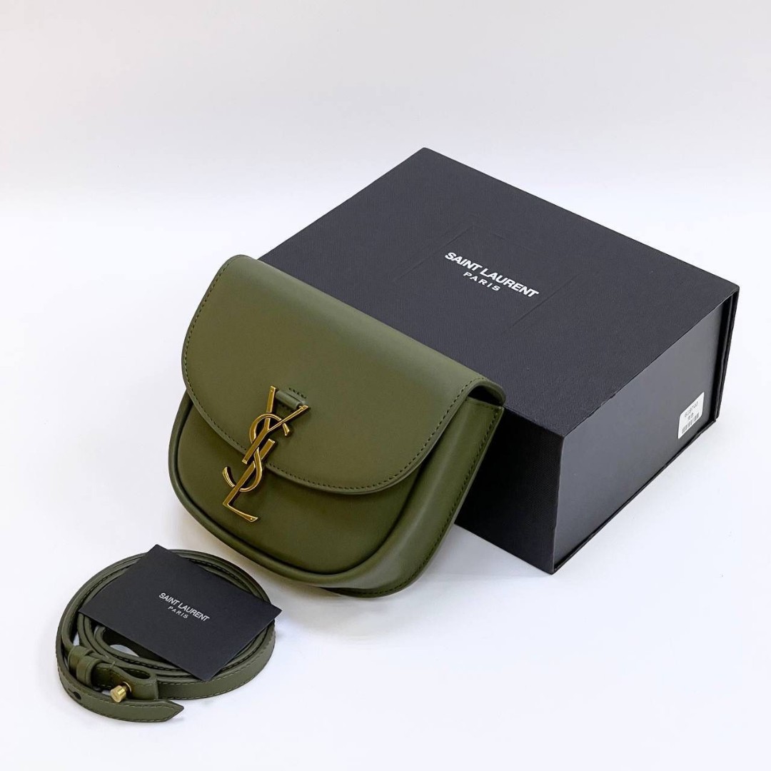 Женская сумка Yves Saint Laurent 18,5х15,5 темно-зеленая