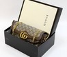 Женская сумка Gucci серая с коричневым 27Х16