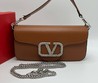 Женская сумка Valentino коричневая 28Х14