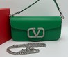 Женская сумка Valentino зеленая 28Х14