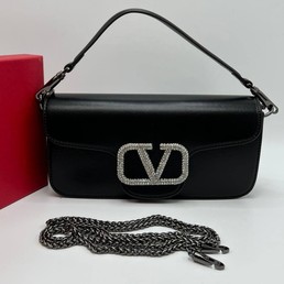 Женская сумка Valentino черная 28Х14