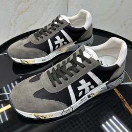 Мужские кроссовки Premiata 2022-2023 серые с черным комбинированные