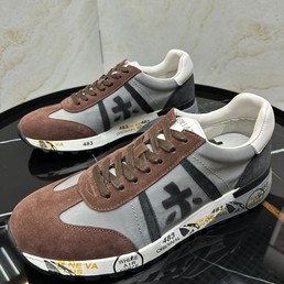 Мужские кроссовки Premiata 2022-2023 коричневые с серым комбинированные