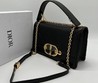 Женская сумка Christian Dior кожаная черная 25x15