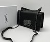 Женская сумка Christian Dior кожаная черная 25x15 с черной пряжкой