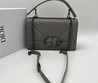 Женская сумка Christian Dior кожаная серая 25x15 с темной пряжкой