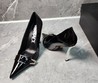 Женские туфли Versace 2022-2023 черные кожаные