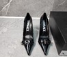 Женские туфли Versace 2022-2023 черные кожаные