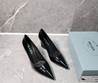 Женские туфли Versace 2022-2023 черные кожаные